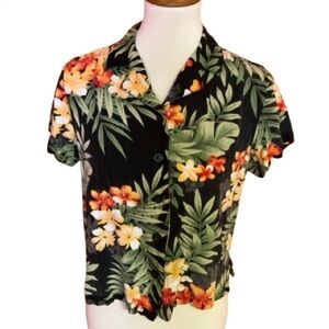 Vtg 90s floral Hawaiian shirt